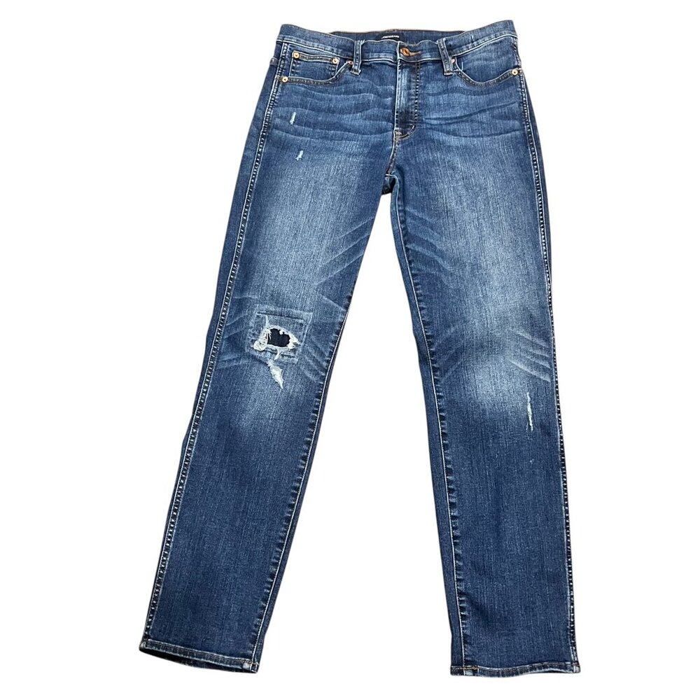 J Crew Vintage Straight Denim Patchwork Jeans, 30T